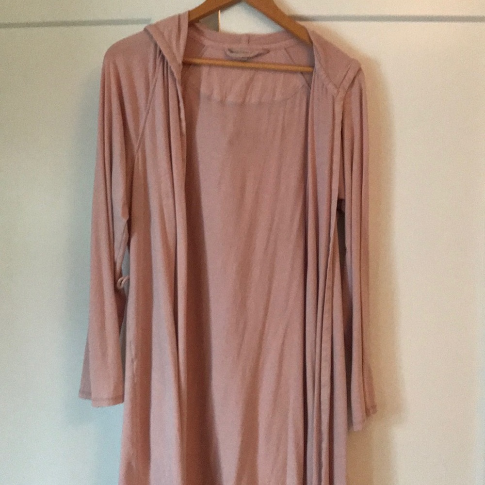 Long robe with hoodie